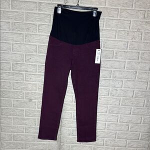 NWT Just USA Straight Maternity Jeans: Black Cherry